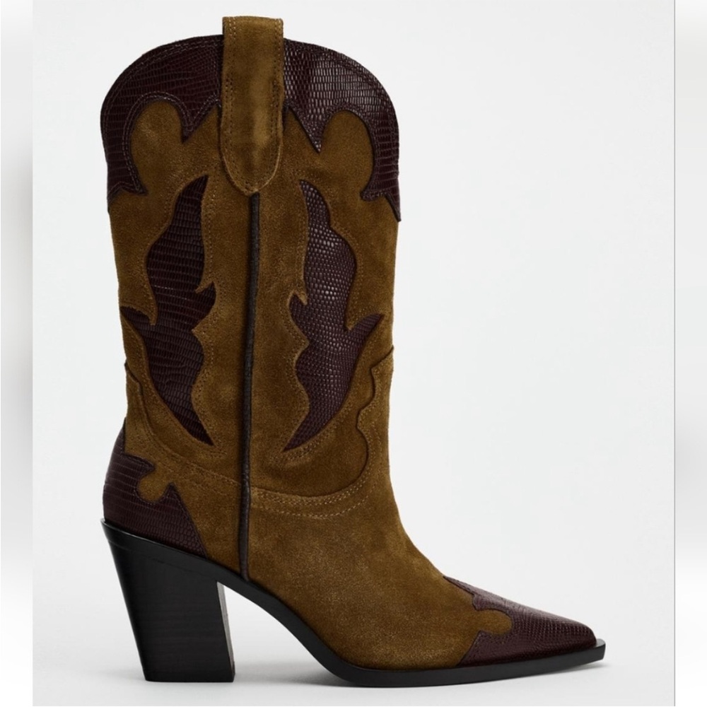 NWT ZARA viral 2024 COMBINATION SUEDE KNEE HIGH BOOTS
SIZE 5 (EUR 35 - Picture 12 of 14